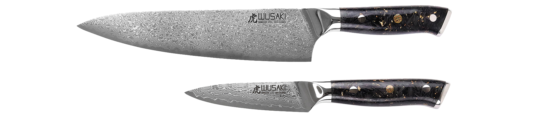 2 couteaux Wusaki Sakin chef 20cm + office 9cm